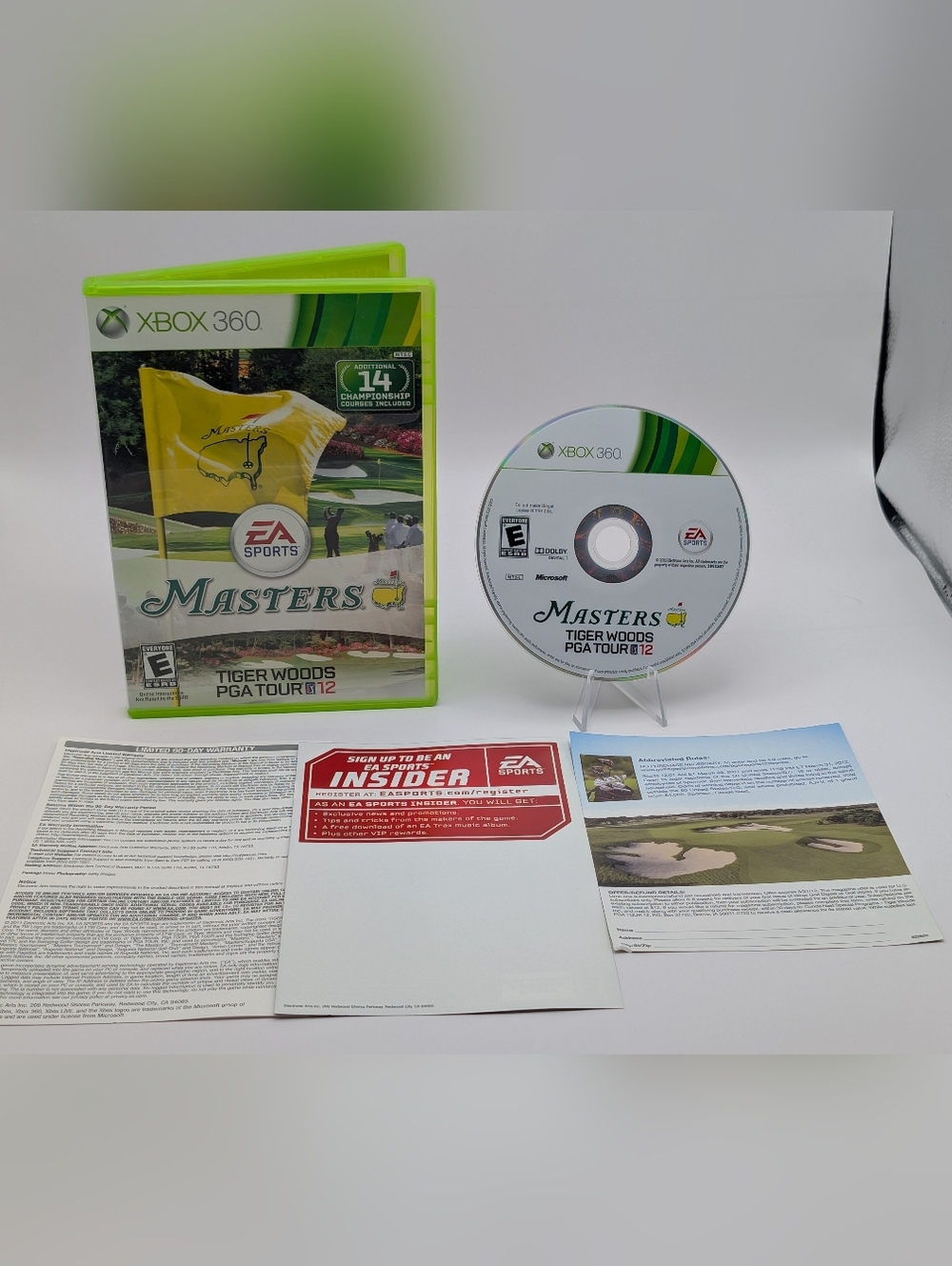 Tiger Woods PGA Tour 12: The Masters (Microsoft Xbox 360) CIB Complete Tested